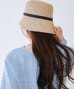 SHIPS / シップス ハット | quaranciel :〈手洗い可能〉リネン ライク リボン バケット ハット