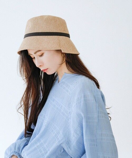 SHIPS / シップス ハット | quaranciel :〈手洗い可能〉リネン ライク リボン バケット ハット | 詳細4