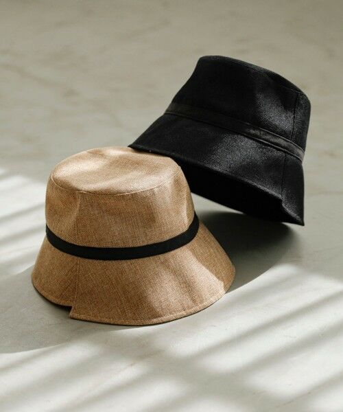 SHIPS / シップス ハット | quaranciel :〈手洗い可能〉リネン ライク リボン バケット ハット | 詳細6