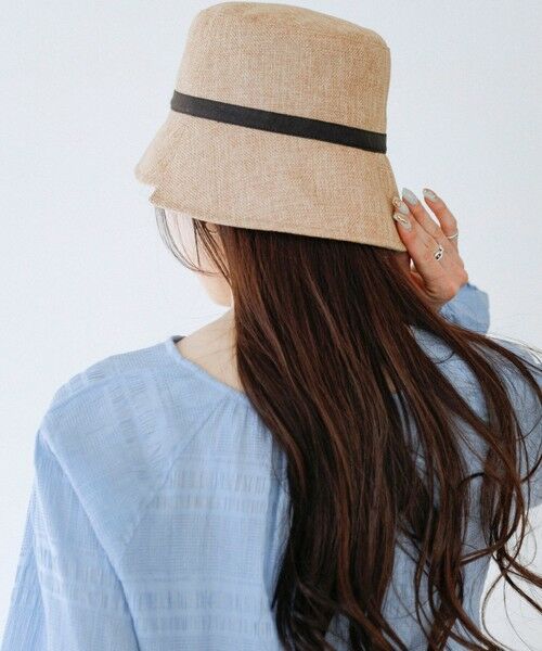 SHIPS for women/シップスウィメン quaranciel:〈手洗い可能〉リネン ライク リボン バケット ハット ベージュ ONE SIZE SHIPS for women/シップスウィメン quaranciel:〈手洗い可能〉リネン ライク リボン バケット ハット ベージュ ONE SIZE