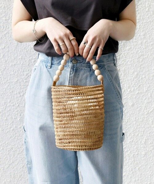 SHIPS for women/シップスウィメン TARANGO: ボール ハンドル バケツ カゴ バッグ ベージュ ONE SIZE SHIPS for women/シップスウィメン TARANGO: ボール ハンドル バケツ カゴ バッグ ベージュ ONE SIZE