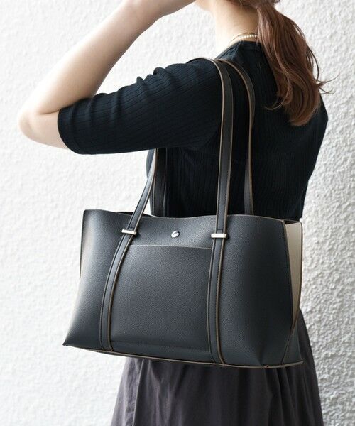 SHIPS / シップス トートバッグ | SHIPS any: バイカラー スクエア ボストン バッグ | 詳細13