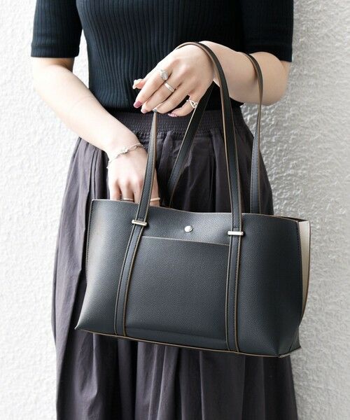 SHIPS / シップス トートバッグ | SHIPS any: バイカラー スクエア ボストン バッグ | 詳細15