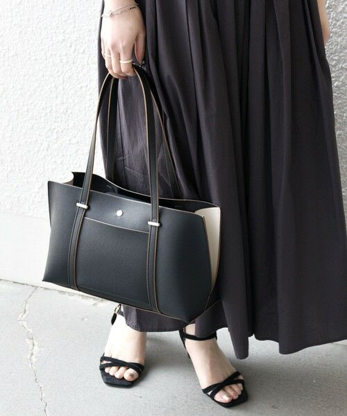 SHIPS / シップス トートバッグ | SHIPS any: バイカラー スクエア ボストン バッグ | 詳細16