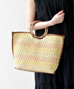 SHIPS / シップス トートバッグ | SHIPS any: マルチボーダー クロシェ ペーパー トート バッグ