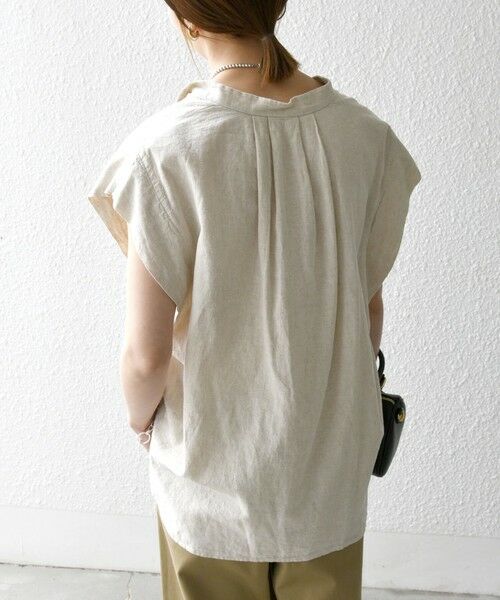 SHIPS / シップス シャツ・ブラウス | SHIPS any:〈洗濯機可能〉リネン コットン バンドカラー フレンチスリーブ ポケット シャツ | 詳細28