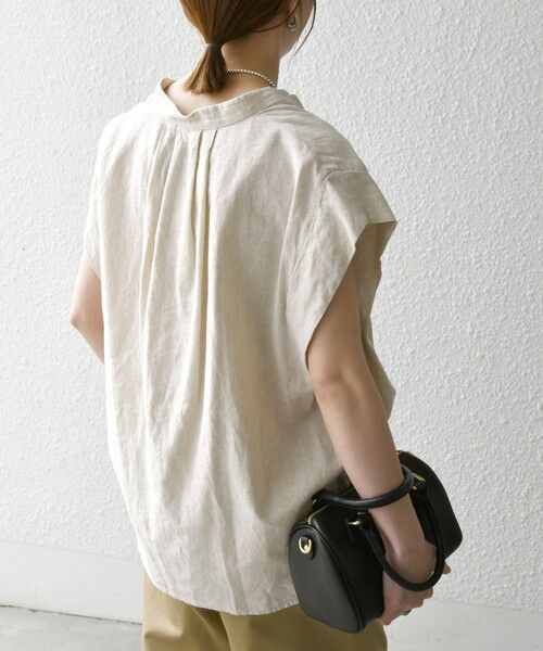 SHIPS / シップス シャツ・ブラウス | SHIPS any:〈洗濯機可能〉リネン コットン バンドカラー フレンチスリーブ ポケット シャツ | 詳細29