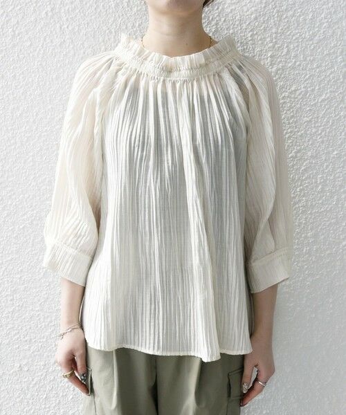 SHIPS / シップス シャツ・ブラウス | SHIPS any:〈洗濯機可能〉ピンタック ジャカード ギャザー ブラウス | 詳細9