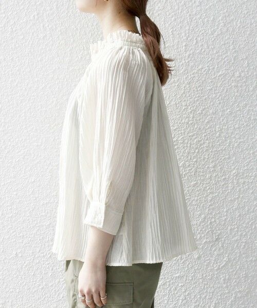 SHIPS / シップス シャツ・ブラウス | SHIPS any:〈洗濯機可能〉ピンタック ジャカード ギャザー ブラウス | 詳細10