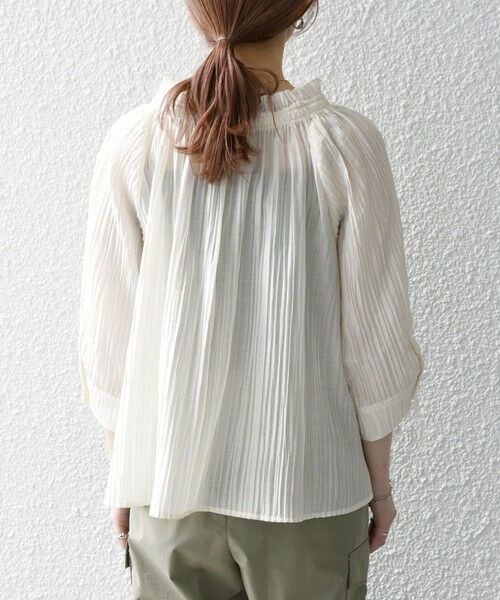 SHIPS / シップス シャツ・ブラウス | SHIPS any:〈洗濯機可能〉ピンタック ジャカード ギャザー ブラウス | 詳細11