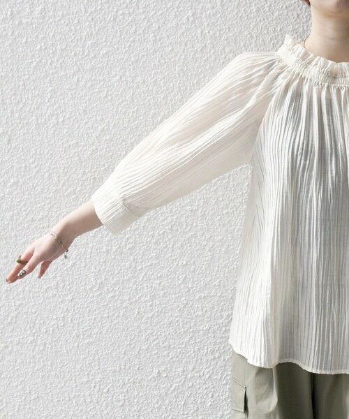 SHIPS / シップス シャツ・ブラウス | SHIPS any:〈洗濯機可能〉ピンタック ジャカード ギャザー ブラウス | 詳細12