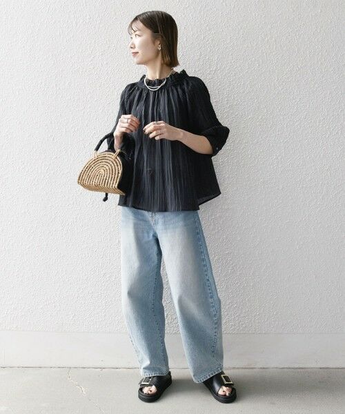 SHIPS / シップス シャツ・ブラウス | SHIPS any:〈洗濯機可能〉ピンタック ジャカード ギャザー ブラウス | 詳細16