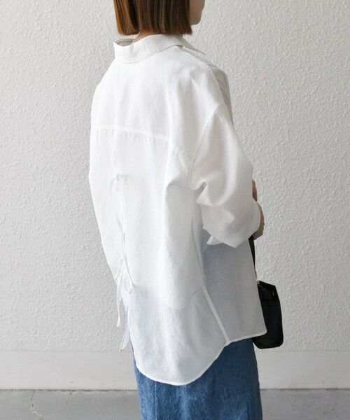 SHIPS / シップス シャツ・ブラウス | SHIPS any:〈洗濯機可能〉シアー リボン レギュラーカラー ポケット シャツ | 詳細5