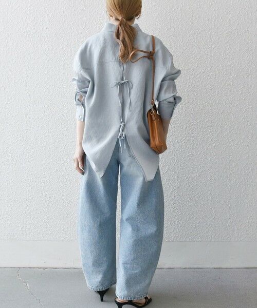 SHIPS / シップス シャツ・ブラウス | SHIPS any:〈洗濯機可能〉シアー リボン レギュラーカラー ポケット シャツ | 詳細14