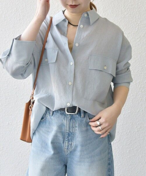 SHIPS / シップス シャツ・ブラウス | SHIPS any:〈洗濯機可能〉シアー リボン レギュラーカラー ポケット シャツ | 詳細15