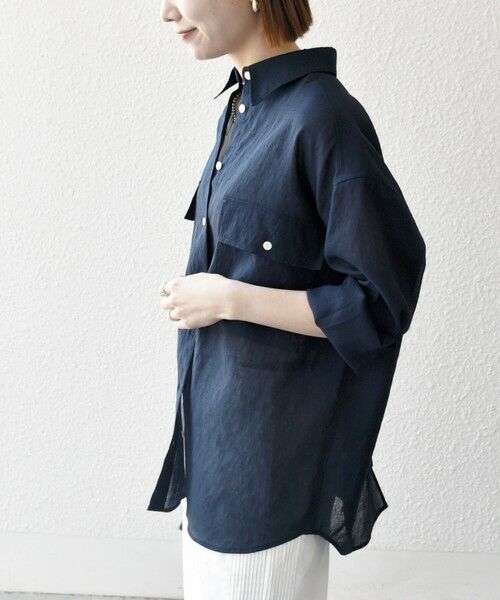 SHIPS / シップス シャツ・ブラウス | SHIPS any:〈洗濯機可能〉シアー リボン レギュラーカラー ポケット シャツ | 詳細27