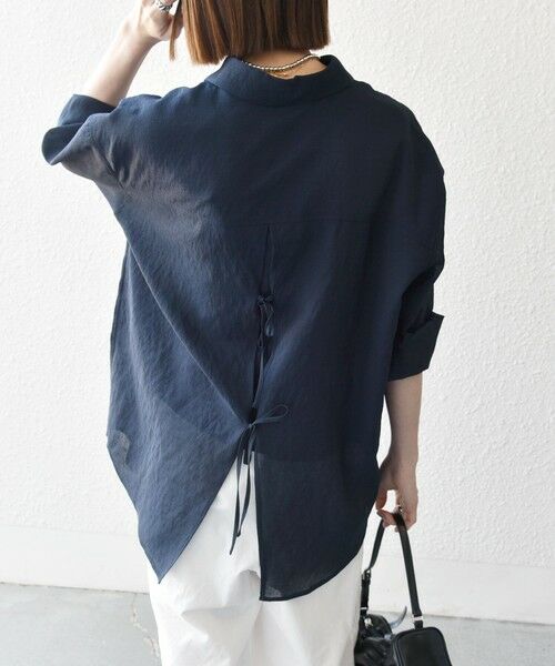 SHIPS / シップス シャツ・ブラウス | SHIPS any:〈洗濯機可能〉シアー リボン レギュラーカラー ポケット シャツ | 詳細29