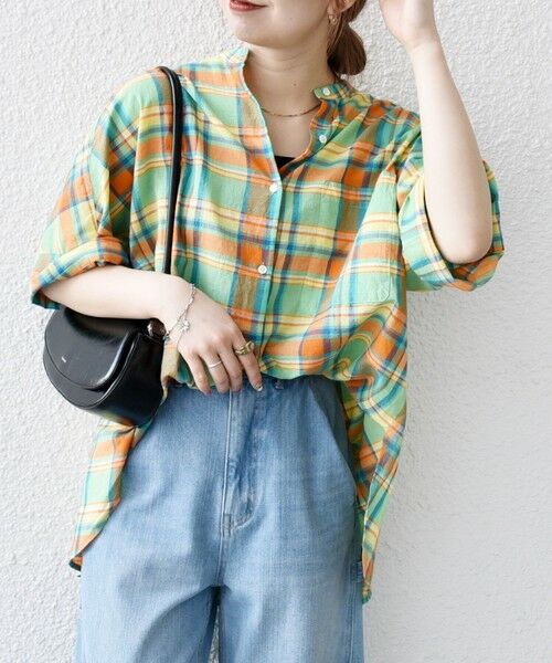 SHIPS for women/シップスウィメン 《予約》SHIPS any:〈洗濯機可能〉マドラス チェック オーバーサイズ シャツ オレンジ ONE SIZE SHIPS for women/シップスウィメン 《予約》SHIPS any:〈洗濯機可能〉マドラス チェック オーバーサイズ シャツ オレンジ ONE SIZE