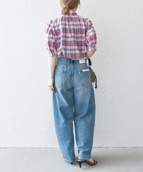 SHIPS / シップス シャツ・ブラウス | SHIPS any:〈洗濯機可能〉マドラス チェック ボウタイ パフスリーブ ブラウス | 詳細2