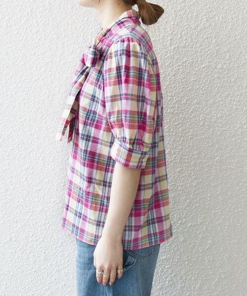 SHIPS / シップス シャツ・ブラウス | SHIPS any:〈洗濯機可能〉マドラス チェック ボウタイ パフスリーブ ブラウス | 詳細12