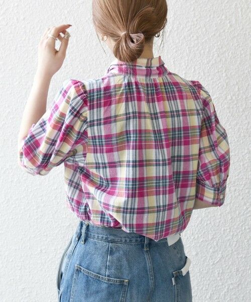 SHIPS / シップス シャツ・ブラウス | SHIPS any:〈洗濯機可能〉マドラス チェック ボウタイ パフスリーブ ブラウス | 詳細6