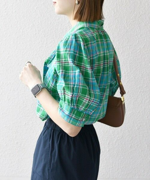 SHIPS / シップス シャツ・ブラウス | SHIPS any:〈洗濯機可能〉マドラス チェック ボウタイ パフスリーブ ブラウス | 詳細17