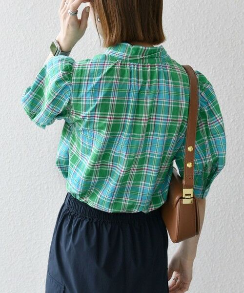 SHIPS / シップス シャツ・ブラウス | SHIPS any:〈洗濯機可能〉マドラス チェック ボウタイ パフスリーブ ブラウス | 詳細18