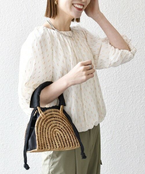 SHIPS / シップス シャツ・ブラウス | SHIPS any:〈洗濯機可能〉ラメ ドビー ギャザー パフ スリーブ ブラウス | 詳細4