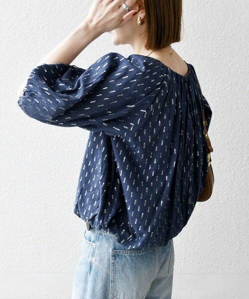 SHIPS / シップス シャツ・ブラウス | SHIPS any:〈洗濯機可能〉ラメ ドビー ギャザー パフ スリーブ ブラウス | 詳細15