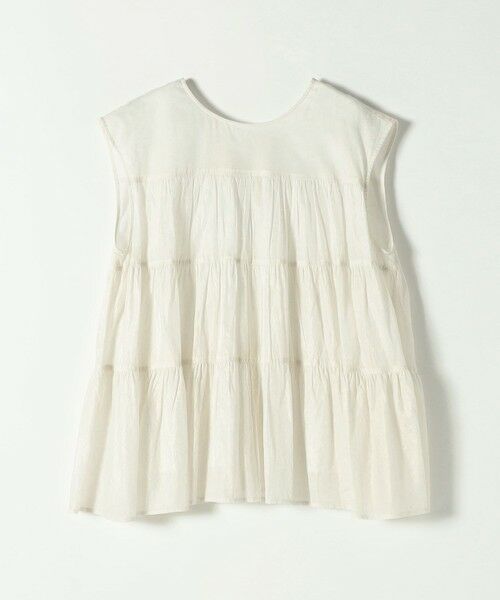 SHIPS / シップス シャツ・ブラウス | SHIPS any:〈手洗い可能〉箔 ティアード レースアップ フレンチスリーブ ブラウス | 詳細13