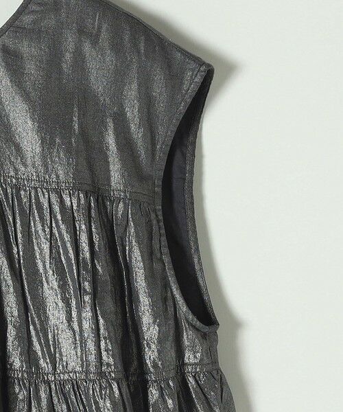 SHIPS / シップス シャツ・ブラウス | SHIPS any:〈手洗い可能〉箔 ティアード レースアップ フレンチスリーブ ブラウス | 詳細26