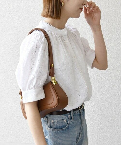 SHIPS / シップス シャツ・ブラウス | SHIPS any: エンブロイダリー シャンブレー スタンドカラー パフ ブラウス | 詳細6