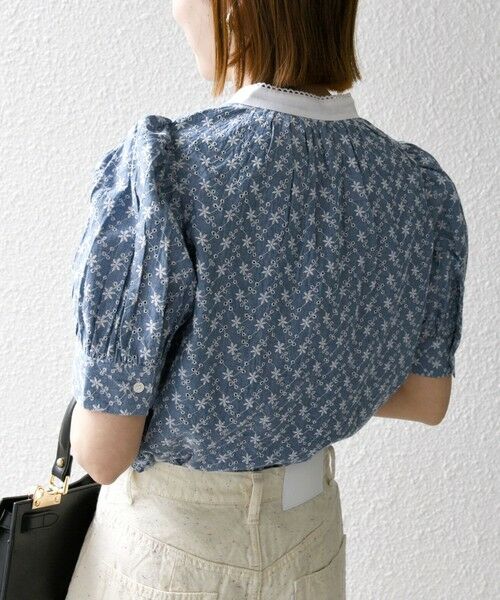 SHIPS / シップス シャツ・ブラウス | SHIPS any: エンブロイダリー シャンブレー スタンドカラー パフ ブラウス | 詳細16