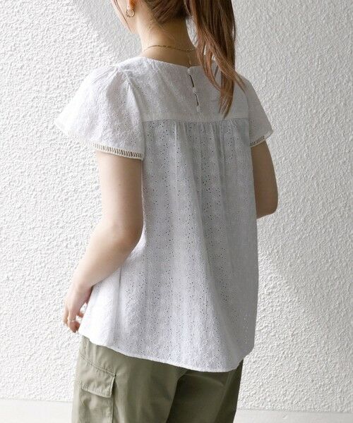 SHIPS / シップス シャツ・ブラウス | SHIPS any:〈洗濯機可能〉エンブロイダリー シャンブレー フレア ギャザー ブラウス | 詳細5