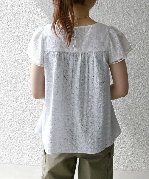 SHIPS / シップス シャツ・ブラウス | SHIPS any:〈洗濯機可能〉エンブロイダリー シャンブレー フレア ギャザー ブラウス | 詳細6