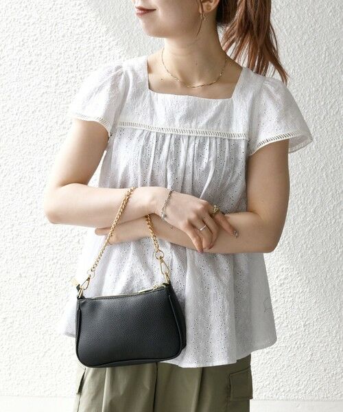 SHIPS / シップス シャツ・ブラウス | SHIPS any:〈洗濯機可能〉エンブロイダリー シャンブレー フレア ギャザー ブラウス | 詳細8