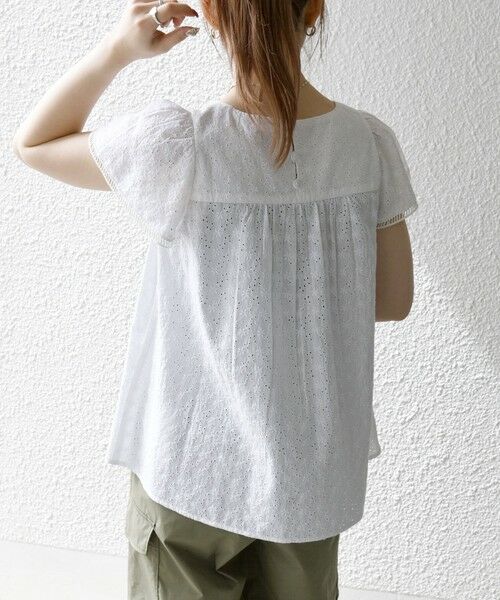 SHIPS / シップス シャツ・ブラウス | SHIPS any:〈洗濯機可能〉エンブロイダリー シャンブレー フレア ギャザー ブラウス | 詳細9