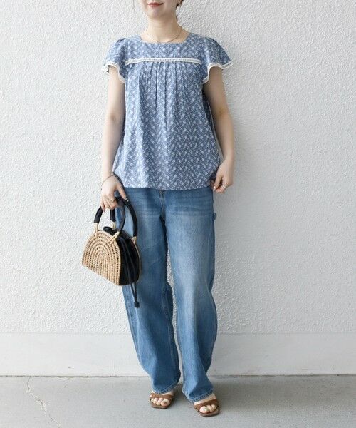 SHIPS / シップス シャツ・ブラウス | SHIPS any:〈洗濯機可能〉エンブロイダリー シャンブレー フレア ギャザー ブラウス | 詳細13