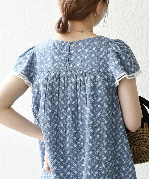 SHIPS / シップス シャツ・ブラウス | SHIPS any:〈洗濯機可能〉エンブロイダリー シャンブレー フレア ギャザー ブラウス | 詳細15