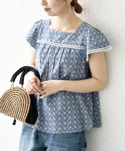 SHIPS / シップス シャツ・ブラウス | SHIPS any:〈洗濯機可能〉エンブロイダリー シャンブレー フレア ギャザー ブラウス | 詳細16