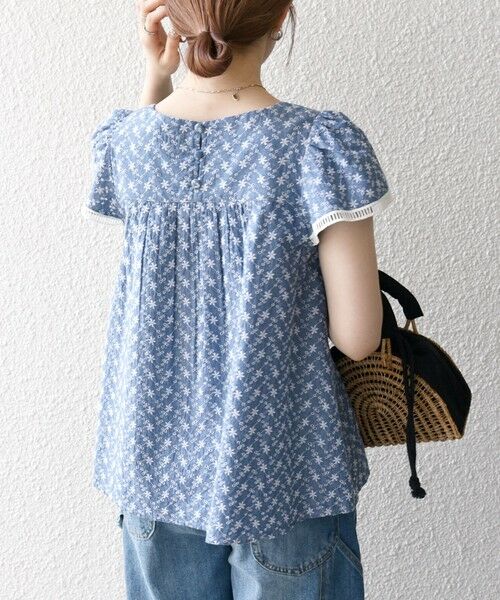 SHIPS / シップス シャツ・ブラウス | SHIPS any:〈洗濯機可能〉エンブロイダリー シャンブレー フレア ギャザー ブラウス | 詳細21