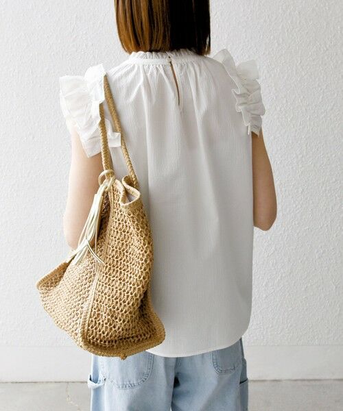 SHIPS / シップス シャツ・ブラウス | SHIPS any:〈洗濯機可能〉ミニサッカー フリル スタンドカラー シャツ ブラウス | 詳細16