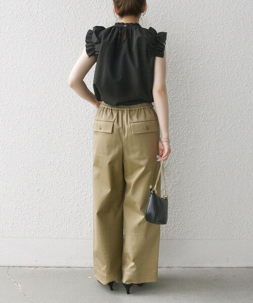 SHIPS / シップス シャツ・ブラウス | SHIPS any:〈洗濯機可能〉ミニサッカー フリル スタンドカラー シャツ ブラウス | 詳細20