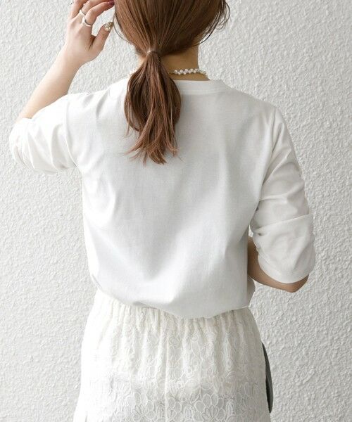 SHIPS / シップス Tシャツ | SHIPS any:〈UVカット/接触冷感/吸水速乾/洗濯機可能〉USAコットン ギャザー TEE | 詳細5