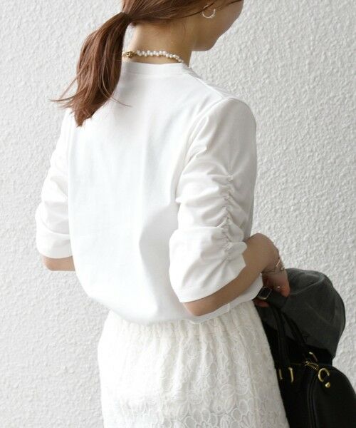 SHIPS / シップス Tシャツ | SHIPS any:〈UVカット/接触冷感/吸水速乾/洗濯機可能〉USAコットン ギャザー TEE | 詳細6