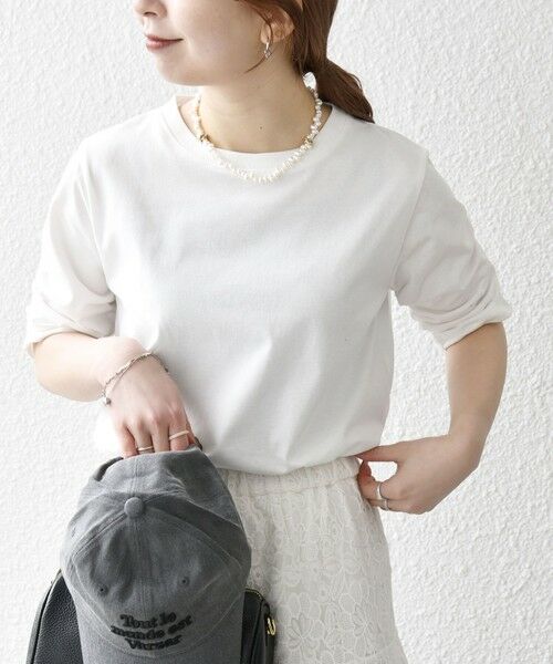 SHIPS / シップス Tシャツ | SHIPS any:〈UVカット/接触冷感/吸水速乾/洗濯機可能〉USAコットン ギャザー TEE | 詳細9