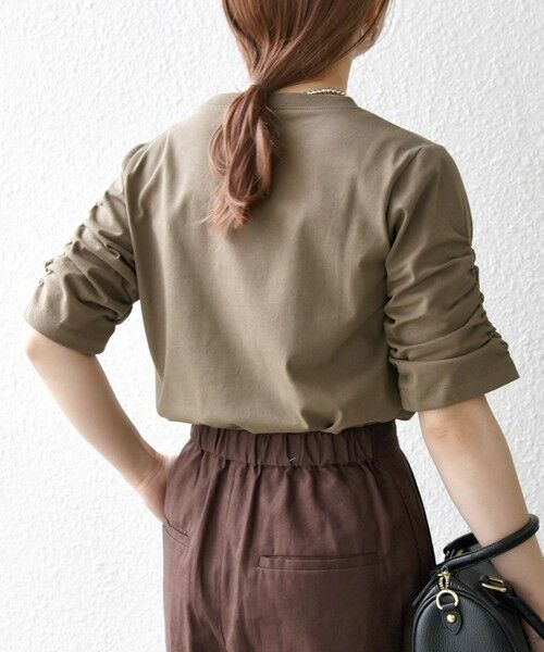 SHIPS / シップス Tシャツ | SHIPS any:〈UVカット/接触冷感/吸水速乾/洗濯機可能〉USAコットン ギャザー TEE | 詳細16