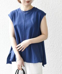 SHIPS / シップス カットソー | SHIPS any:〈接触冷感/汗染み防止加工/洗濯機可能〉Aライン フレンチスリーブ TEE