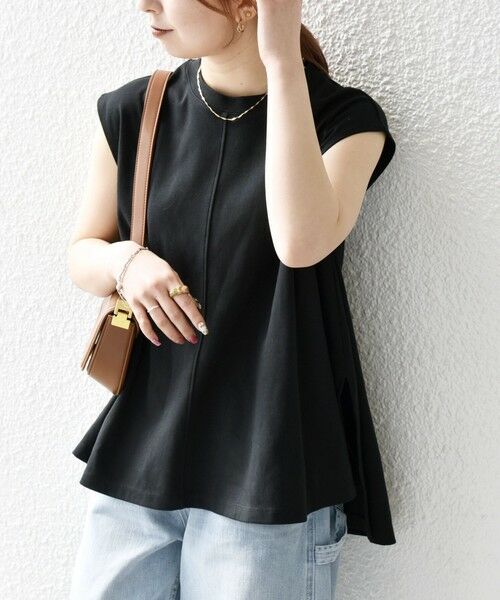 SHIPS / シップス カットソー | SHIPS any:〈接触冷感/汗染み防止加工/洗濯機可能〉Aライン フレンチスリーブ TEE | 詳細13