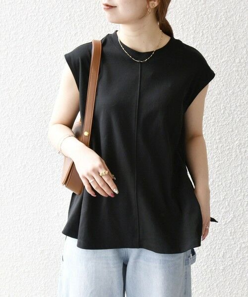SHIPS / シップス カットソー | SHIPS any:〈接触冷感/汗染み防止加工/洗濯機可能〉Aライン フレンチスリーブ TEE | 詳細14